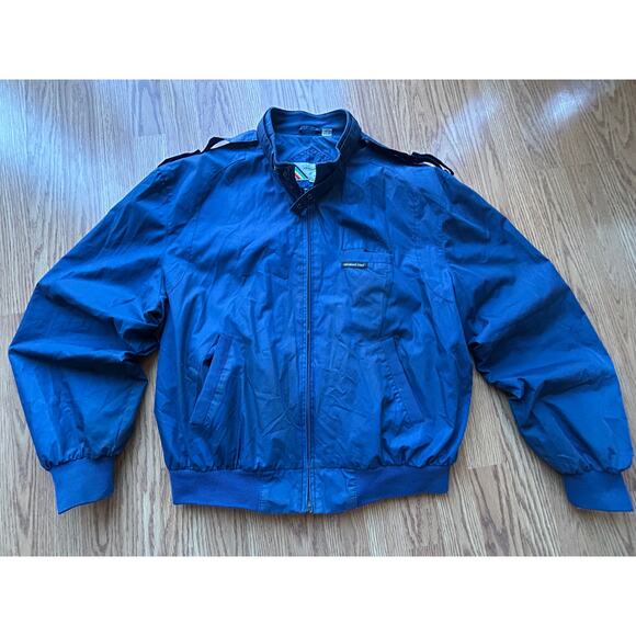 Vintage Members Only Dark Blue Zip Up Bomber Jacket - Picture 1 of 4